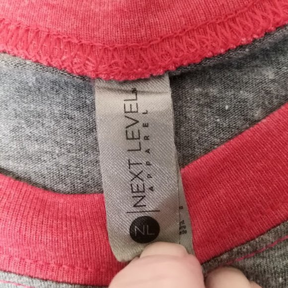 Next Level Graphic Christmas Raglan Sleeve Tee Size M - Picture 5 of 6